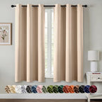 MIULEE Blackout Curtains for Bedroom 2 Panels 40 x 54 Inch Long Beige by MIULEE