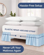 CGK Wrap Around Bed Skirt - College Dorm Room - 16" Inch, Twin/Twin XL - Image 2
