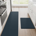 StepRite Kitchen Mats for Floor, 2-Piece Anti-Fatigue Rugs, Dark Charcoal by Bringcushiontoyourlife