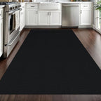 EARTHALL Washable Area Rug, Non Slip Entryway Rug, 4x6 Ft, Black Heather - Image 5