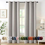 MIULEE Blackout Curtains for Bedroom 2 Panels 40 x 84 Inch Long Cobblestone by MIULEE