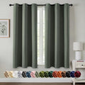 MIULEE Blackout Curtains for Bedroom 2 Panel 40 x 63 Inch Long Dark Mallard by MIULEE