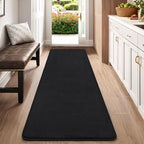 AROGAN 2x8 Runner Rug for Hallway, Long Runner Rugs Non Slip, Black - Image 2