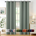 MIULEE Blackout Curtains for Bedroom 2 Panels 40 x 72 Inch Long Light Green by MIULEE