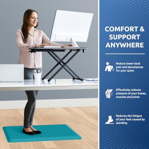 KitchenClouds Kitchen Mat Cushioned Anti Fatigue Kitchen Rug Non Slip Standing Mat Comfort Floor Mats for Sink Office (17.3"x28"- 0.8inch,Green) - Image 4