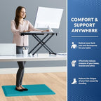 KitchenClouds Kitchen Mat Cushioned Anti Fatigue Kitchen Rug Non Slip Standing Mat Comfort Floor Mats for Sink Office (17.3"x28"- 0.8inch,Green) - Image 4