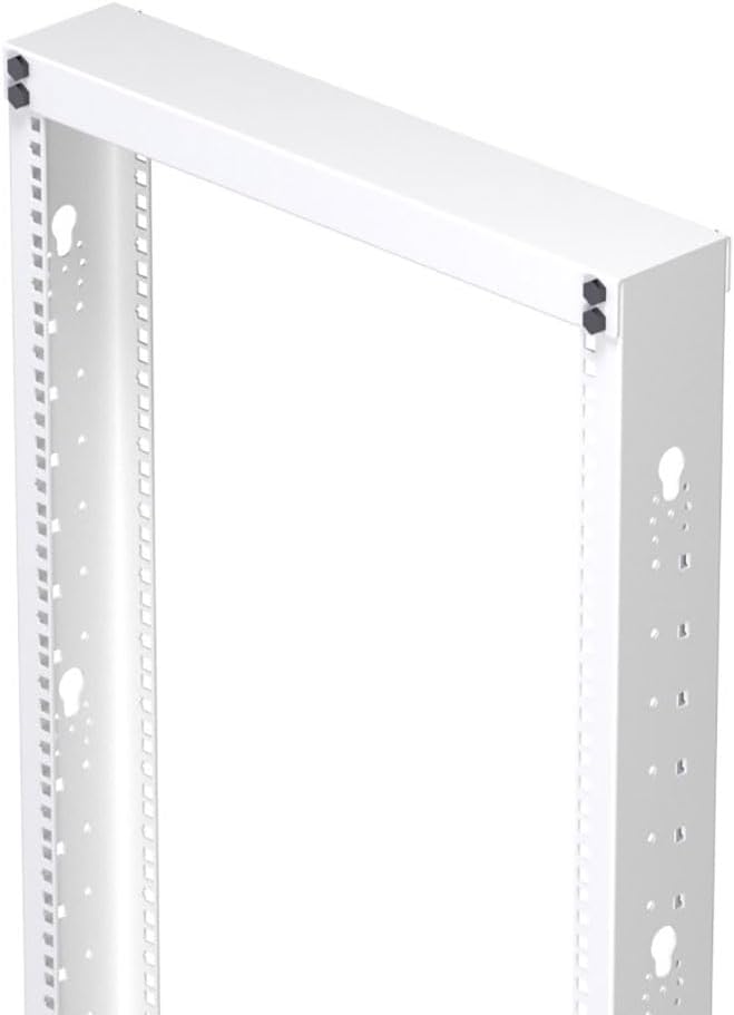 NavePoint 45U 2 Post Rack Open Frame Server Rack for 19 Inch Equipment, AV, Networking, Data & IT Devices, 2-Post Rack 45U 881lbs Weight Capacity, White