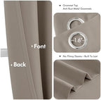 MIULEE Blackout Curtains for Bedroom 2 Panels 40 x 54 Inch Long Stone - Image 4