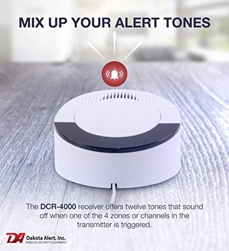 Dakota Alert Wireless Receiver- DCR-4000 Up to 1 Mile Operating Range - Compatible with All Dakota Alert 4000 Series Sensors: SBB-4000, DCHT-4000, DCMT-4000, DCPT-4000, and UT-4000 Transmitters