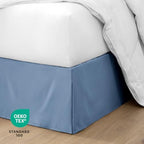 Bare Home Bed Skirt 15-Inch Drop 1800 Ultra-Soft (Queen, Coronet Blue) - Image 6