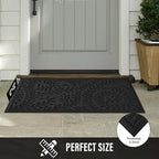 HIYARD Front Door Mat, Absorbent Dirt Trapping Welcome Door Mat Indoor Outdoor, Non Slip Entry Mat, Indoor Outdoor Door Mats, Fade Resistant, Low Profile Doormat for Entryway, 47×32, Black - Image 3