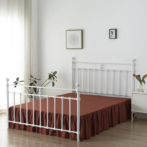 Bed Skirt Queen Size Ruffled Bed Skirts with Split Corners - Image 3