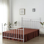 Bed Skirt Queen Size Ruffled Bed Skirts with Split Corners - Image 3