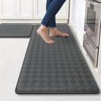 TranquilRelax 2-Piece Kitchen Mats, Cushioned Non-Slip Floor Mats, Grey by Unknown