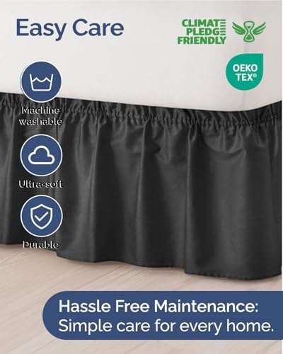 CGK Wrap Around Bed Skirt - College Dorm Room - 14" Inch, Twin/Twin XL - Image 6