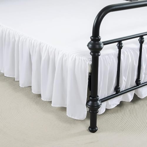 Bed Skirt Twin Size Ruffled Bed Skirt with Split Corners by xuandian