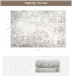Beige Grey Washable Rugs 6x9 Area Rugs for Living Room,Bedroom,Dining Room - Image 2