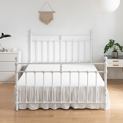Bed Skirt Twin Size Ruffled Bed Skirt with Split Corners - Image 3