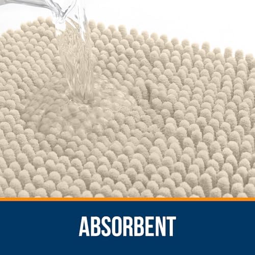 OLANLY Bathroom Rugs 30x20, Extra Soft Absorbent Chenille Bath Rugs - Image 4