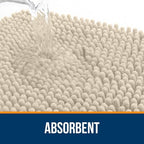 OLANLY Bathroom Runner Rugs 47x17, Extra Soft Absorbent Chenille Bath Rugs - Image 4