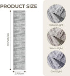 2x10 Runner Rug Non Slip,Washable Hallway Runner Rug,Grey - Image 2