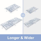 KIMODE Anti Fatigue Kitchen Mat, Boho Abstract Kitchen Rugs Sets of 2 Blue - Image 2