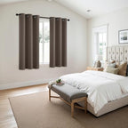 MIULEE Blackout Curtains for Bedroom 2 Panels 40 x 84 Inch Long Tan Brown - Image 6
