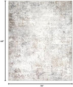 Beige Grey Washable Rugs 3x5 Area Rugs for Living Room,Bedroom,Dining Room - Image 2