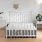 Bed Skirt Queen Size Ruffled Bed Skirts with Split Corners - Image 2