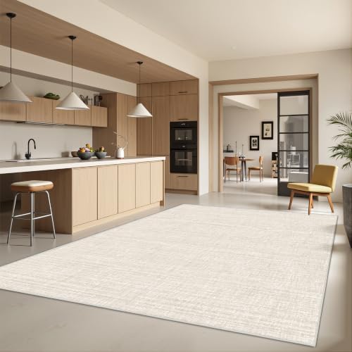 6x9 Area Rugs for Living Room,Large Washable Rug,Beige by Restydon