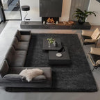 Ophanie Area Rugs 9x12 Living Room, Large Black Bedroom Carpet, Big Shag Indoor Thick Soft Nursery Rug, Fluffy Carpets for Boy and Girls Room Dorm Home Decor Aesthetic with Over 99 pcs Pile fibers - Image 3