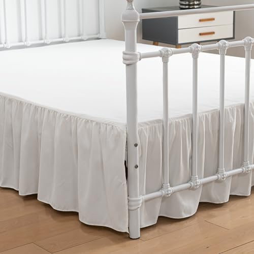 Bed Skirt King Size Ruffled Bed Skirt with Split Corners by xuandian