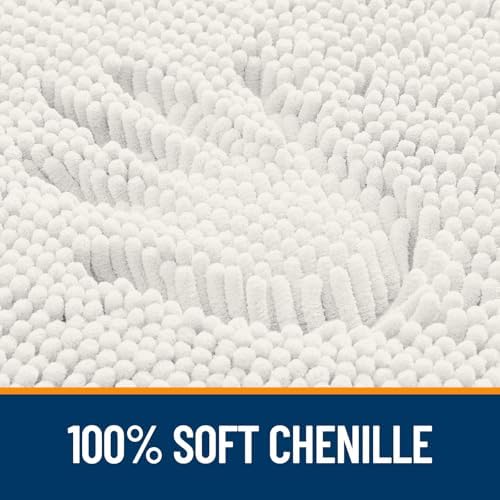 OLANLY Bathroom Rugs 34x21, Extra Soft Absorbent Chenille Bath Rugs - Image 3
