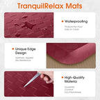 TranquilRelax 4/5 Inch Cushioned Anti Fatigue Kitchen Mats, Burgundy - Image 3