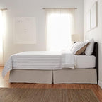 Amazon Basics Lightweight Pleated Bed Skirt, Wrinkle and Fade Resistant, Machine Washable, Queen, Taupe - Image 3