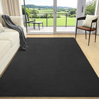 AROGAN 5x7 Area Rugs for Living Room Non Slip Dorm Bedroom Rug, Dark Grey by AROGANAREARUG