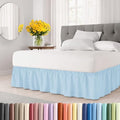 CGK Wrap Around Dust Ruffle Bed Skirt - King Size, 18" Inch, Baby Blue by CGKUnlimited