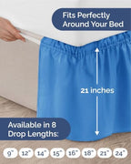 CGK Wrap Around Bed Skirt - College Dorm Room - 21" Inch, Twin/Twin XL - Image 4
