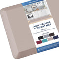 KitchenClouds Kitchen Mat Cushioned Anti Fatigue Kitchen Rug Non Slip Standing Mat Comfort Floor Mats for Sink Office (17.3"x60"- 0.8inch,Khaki) by KitchenClouds