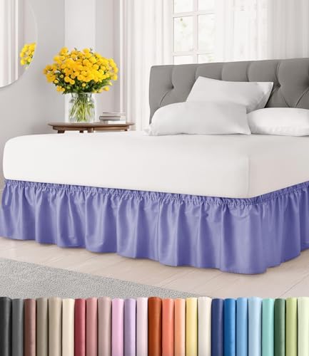CGK Wrap Around Bed Skirt - College Dorm Room - 18" Inch, Twin/Twin XL by CGKUnlimited