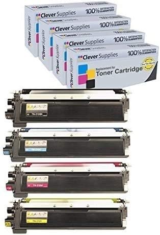 CS Replacement Toner Cartridge Compatible with Brother TN-210 TN210BK TN210C TN210M TN210Y DCP-9010CN HL-3040CN 3045CN 3075CW 8370 3070 MFC-9010CN 9125CN 9325CW 9320CW 4 Color Set