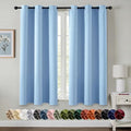 MIULEE Blackout Curtains for Bedroom 2 Panels 40 x 63 Inch Long Sky Blue by MIULEE
