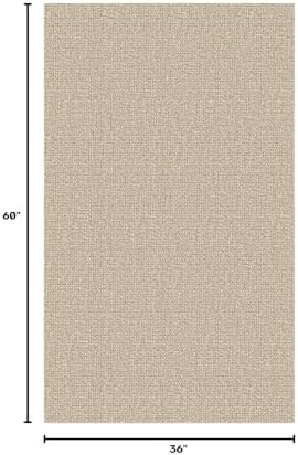 EARTHALL Washable Entryway Rug, Non Slip Area Rug, 3x5 Ft, Sand/Beige - Image 2