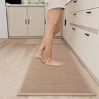SUMLANS Kitchen Mats Set of 2 PCS for Floor, Washable Non Slip Rugs, Camel - Image 3