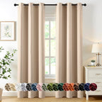 MIULEE Blackout Curtains for Bedroom 2 Panels 40 x 80 Inch Long Beige by MIULEE