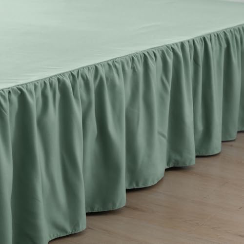 Bed Skirt Queen Size Ruffled Bed Skirt with Split Corners - Image 2