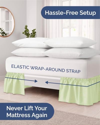 CGK Wrap Around Bed Skirt - College Dorm Room - 9" Inch, Twin/Twin XL - Image 2