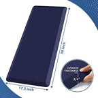 KitchenClouds Kitchen Mat Cushioned Anti Fatigue Kitchen Rug 0.8inch Waterproof Non Slip Kitchen Rugs and Mats Standing Desk Mat Comfort Floor Mats for Kitchen Sink Office (17.3"x39",Blue) - Image 2