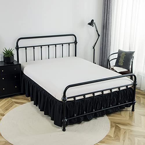 Bed Skirt Twin Size Ruffled Bed Skirt with Split Corners - Image 5