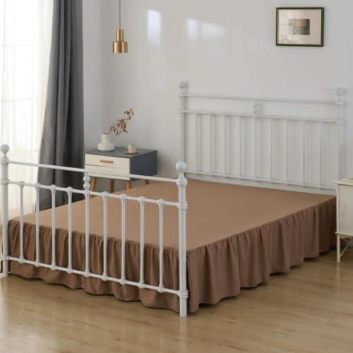 Bed Skirt Queen Size Ruffled Bed Skirts with Split Corners - Image 4
